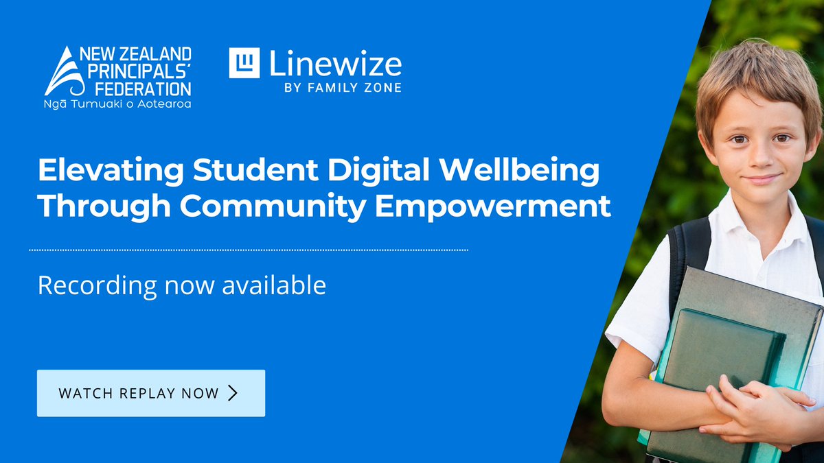 If you missed our recent Webinar with the NZPF "Elevating Student Digital Wellbeing Through Community Empowerment" the recording is now available. Get practical tips on how to empower school communities to elevate student digital wellbeing. 

Watch now - bit.ly/3xop9en