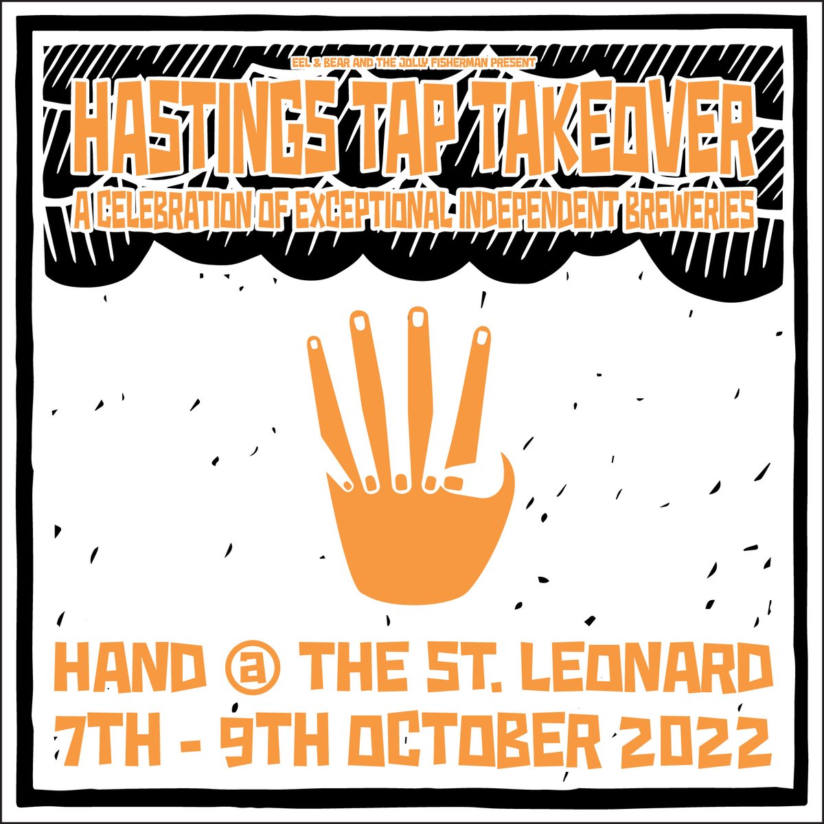 Today's splendid pairing is <a href="/HandBrewCo/">Hand Brew Co</a> at St Leonards' <a href="/TheStLeonard/">The St. Leonard</a>! Hand began life in legendary Brighton brewpub The Hand in Hand, which still serves them as a taproom. Now brewing in Worthing, you'll find a cask and keg array from bitter to NEIPA at the excellent St Leonard.