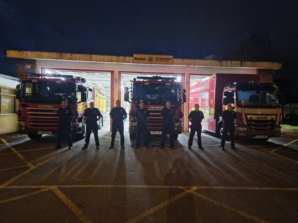 Tonight at 8pm firefighters across Nottinghamshire joined the nation in a minute silence for HM Queen Elizabeth II, to remember her life and legacy.