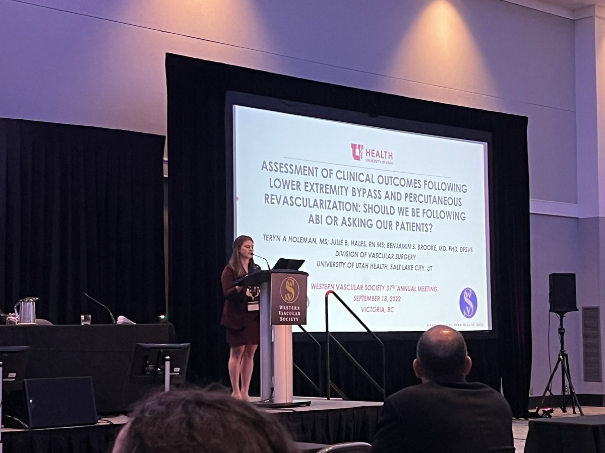 Cali Johnson, MD, EdD (@calijohnsonmd) on Twitter photo Patient reported outcomes are important markers after lower extremity bypass and should be incorporated into clinical follow up. Beautifully presented by <a href="/TerynHoleman/">Teryn Holeman</a> (MD/PhD candidate) from <a href="/UofUVascular/">University of Utah Vascular Surgery</a> at #wvs2022 mentored by <a href="/BenjaminSBrooke/">Benjamin Brooke</a> and Julie Hale Patient reported outcomes are important markers after lower extremity bypass and should be incorporated into clinical follow up. Beautifully presented by <a href="/TerynHoleman/">Teryn Holeman</a> (MD/PhD candidate) from <a href="/UofUVascular/">University of Utah Vascular Surgery</a> at #wvs2022 mentored by <a href="/BenjaminSBrooke/">Benjamin Brooke</a> and Julie Hale