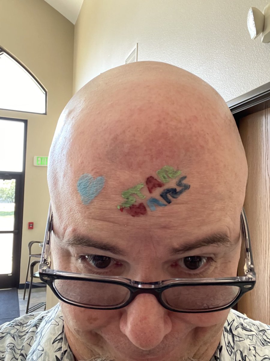 edjgeek's tweet photo. Super happy to be home, even if I do have to let the girls paint my forehead. #ShababsOnTour #ServerlessRoadshow #DadLife https://t.co/P8ROQERccq