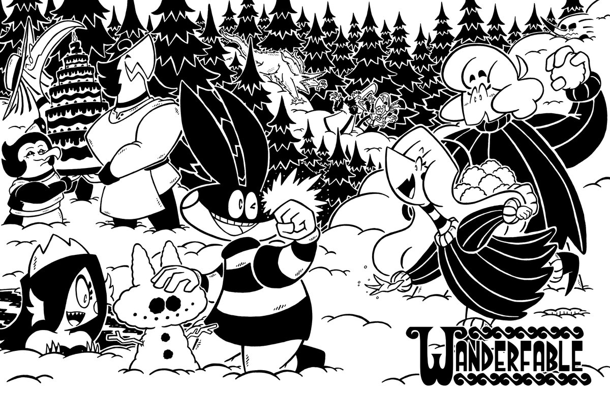 Happy 2nd Anniversary to Wanderfable (and Happy Birthday Hopkins)! Another year of fun comics and wonderful friends! Thank you to everyone who reads and supports Wanderfable. This wouldn't be possible without you and I am very grateful. 2 years down, and many more to go~!