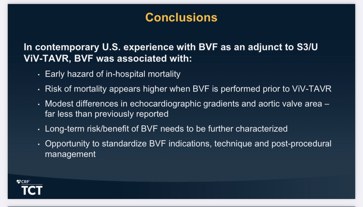 Safety and echocardiographic outcomes of surgical valve fracturing prior to VinV TAVI at #TCT2022 LBCS