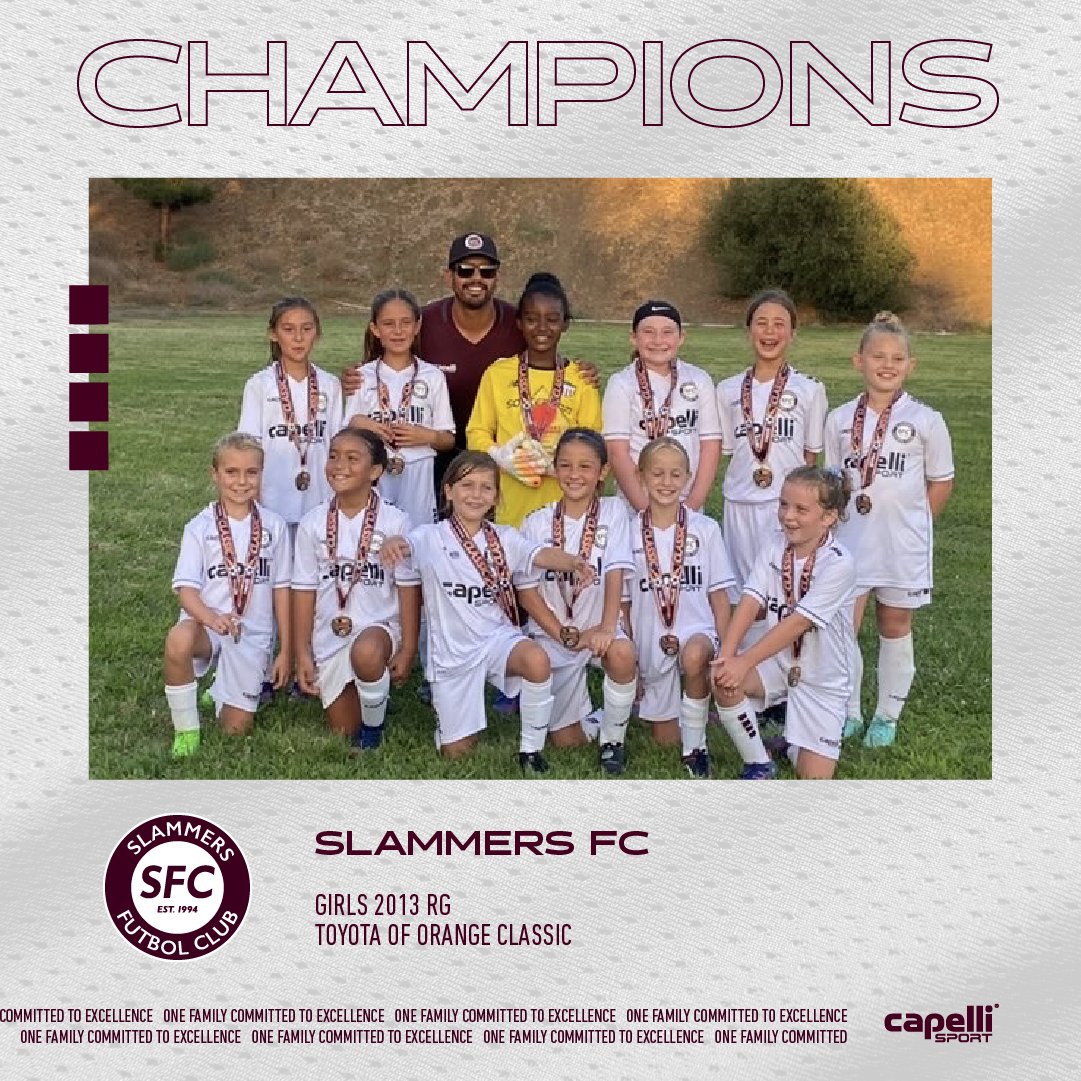 TOYOTA OF ORANGE CLASSIC 🏆 Slammers FC Girls 2013 RG Well done! #slammersfc #slamfam #toyotaoforangeclassic