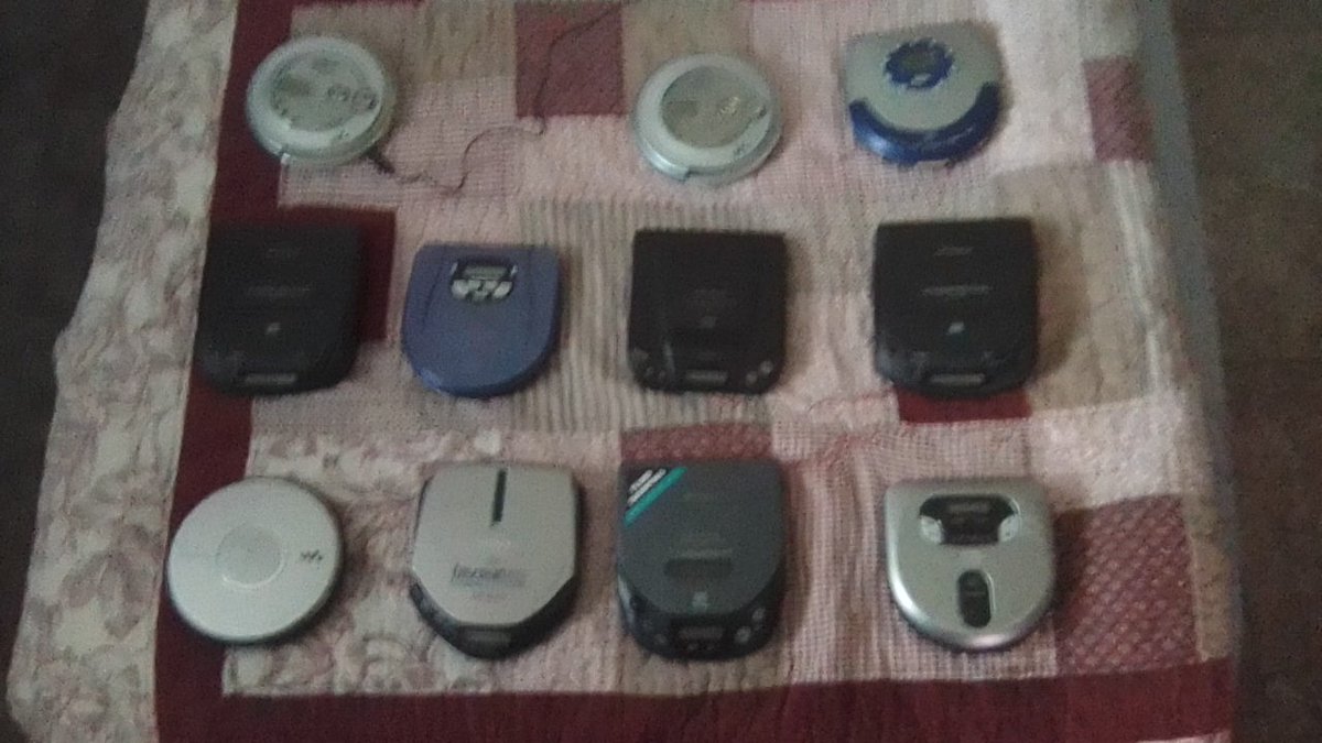 LASERDISCDREAM's tweet photo. I had 11 portable CD players I'm collecting just the show and tell.
#cdplayer
#music
#PortableCDplayer https://t.co/8vaU4oajt6