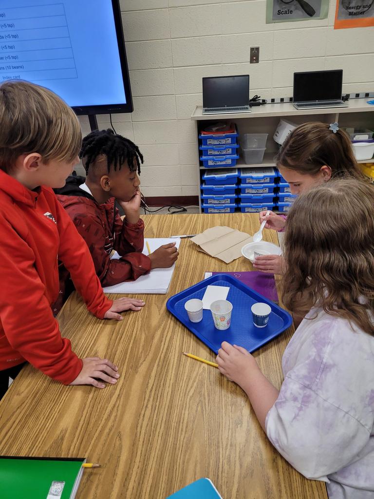 Hub_Sped4's tweet image. Make it Stick STEAM Challenge with Fifth Graders.....how to make a glue, only using materials provided. #STEAM #physicalchange #fifthgrade