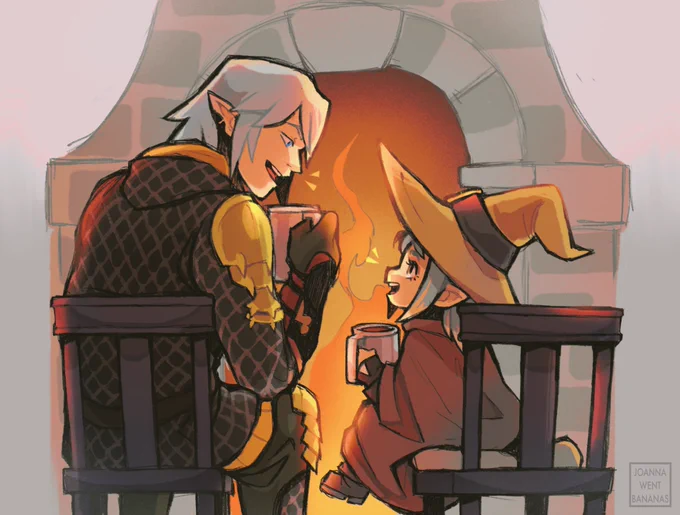 Even at the toughest of times, the Warrior of Light would always find some times to visit her best friend and tell him everything about her latest adventures #FFXIV 