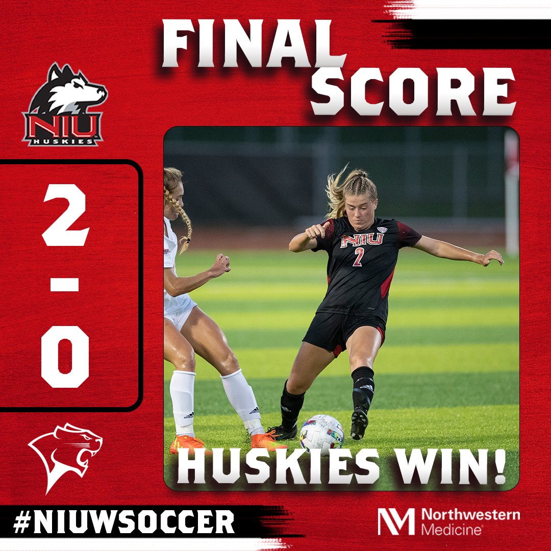 HUSKIES WIN!!! Goals on either side of halftime from Claudia Muessig and Aubrey Robertson give the Huskies a 2-0 win in the non-conference finale at Chicago State!

#NIUWSoccer | #NewFoundations