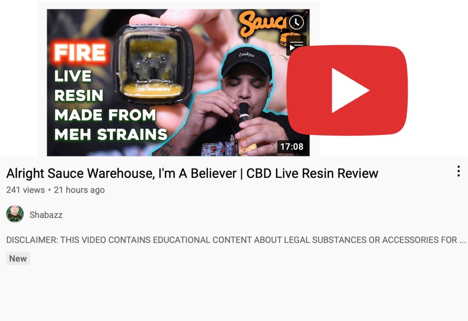 SauceWarehouse's tweet photo. New Live Resin Video from Shabazz!

Check it out👉https://t.co/nKqIWbnslK

📥Subscribe to our newsletter for 10% off + a free gift!

👉https://t.co/zACzoQoh91

#cbd #cbddabs #cbdliveresin #cbdwax #cbdconcentrates #concentrates #liveresin #dabs #hemp #hempextracts #cbdreviews https://t.co/ThmjmgiEgc