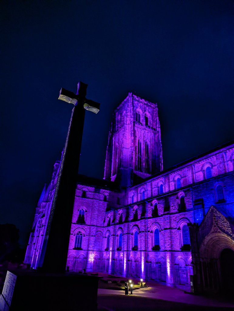 rebeccasdew's tweet photo. The National Moment of Reflection @durhamcathedral 💜 https://t.co/GmDtCU8hpw