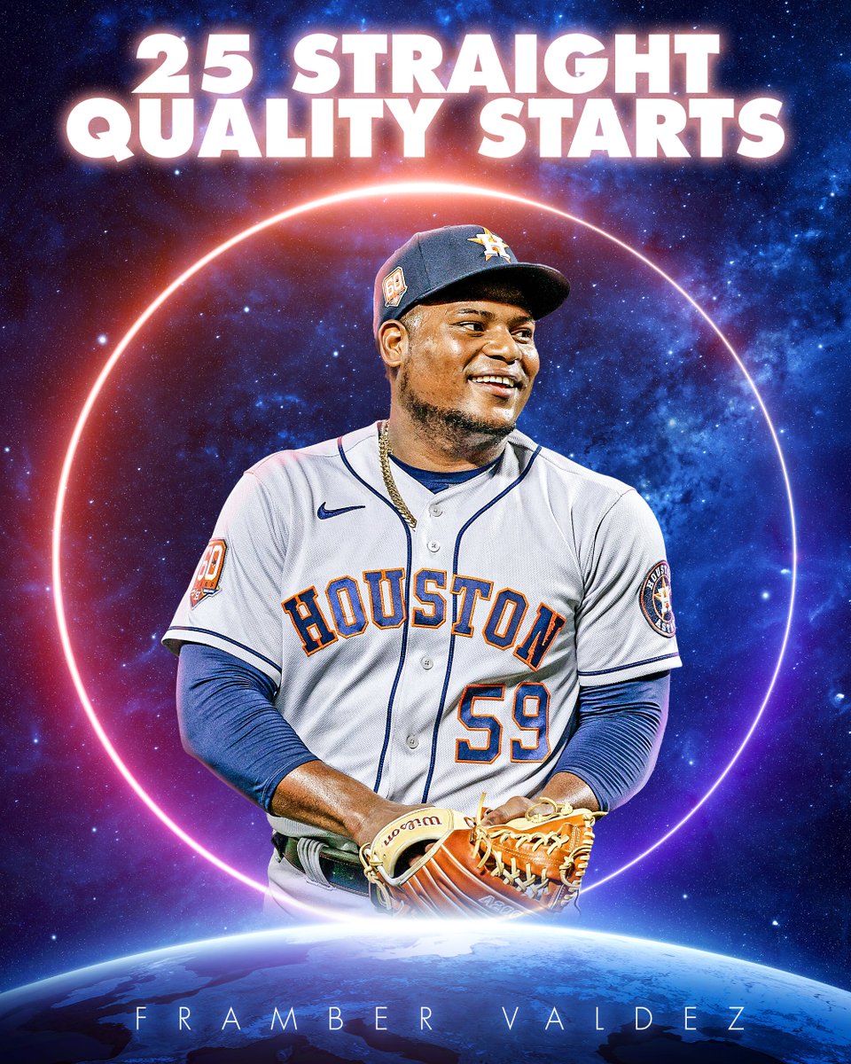 Framber Valdez Houston Astros 25 Straight quality starts poster shirt