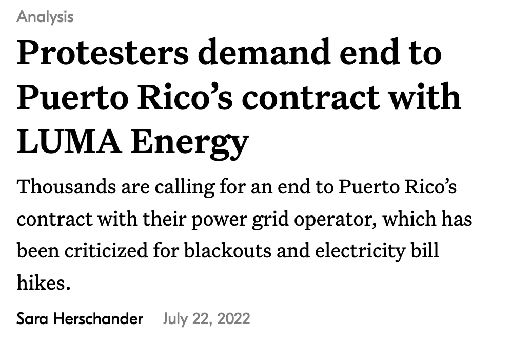 PushDemsLeft's tweet photo. Obama/Biden forced an unelected oversight board on Puerto Rico that used colonial control to privatize their energy grid to disastrous effect.

Biden's ignored Puerto Rico's protests for help, and now their energy grid has collapsed. https://t.co/u3Dtd5ejeR