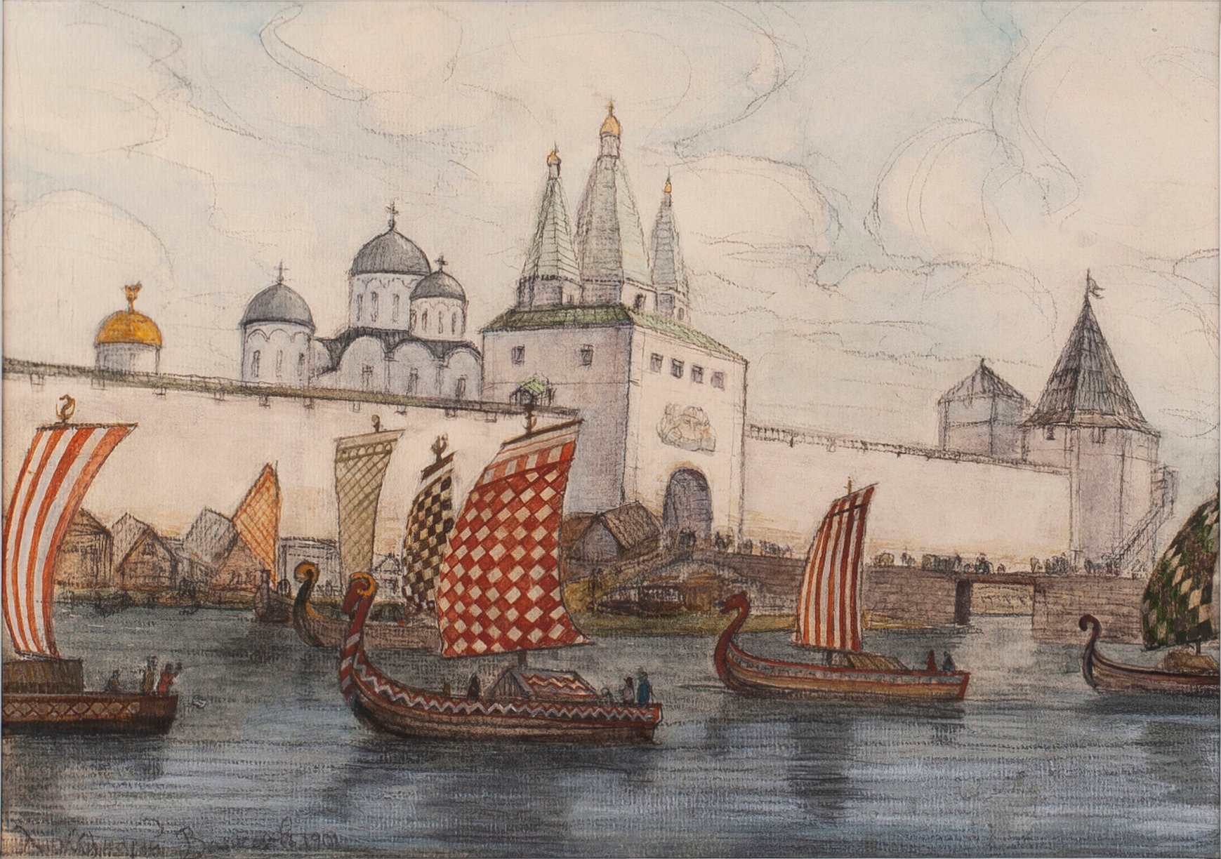 Аполлинарий Васнецов Великий Новгород зарисовки