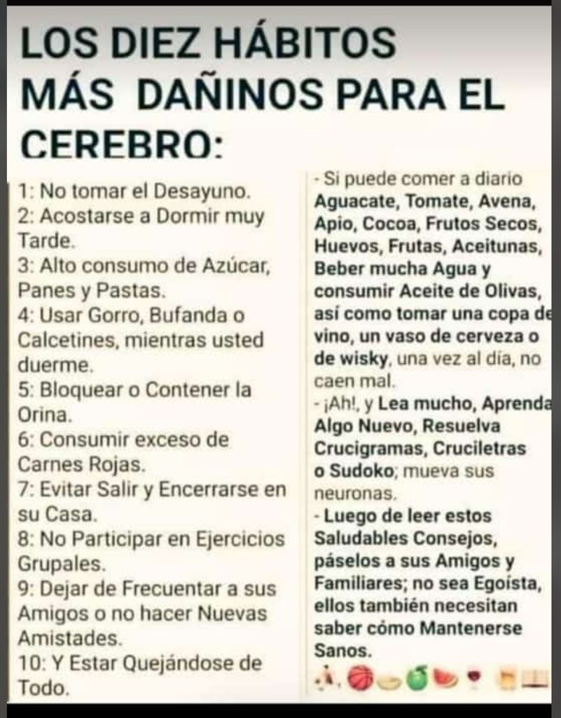 AndresGuzBJ's tweet photo. Cuantos de estos hábitos acostumbras ?
#Anguz https://t.co/m1ocTOkbuS
