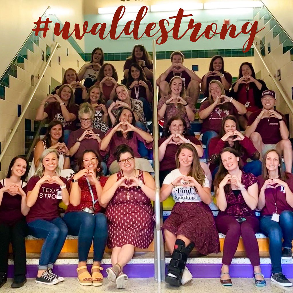 To our family in Uvalde,

We hope you felt us standing by your side on your first day of school. Our community supports you today and everyday. 🫶🏻

With love, your friends at Rutledge Elementary School ♥️🤍 #UvaldeStrong  #1LISD <a href="/Rutledge_Elem/">Rutledge Elementary</a> <a href="/LeanderISD/">Leander ISD</a>