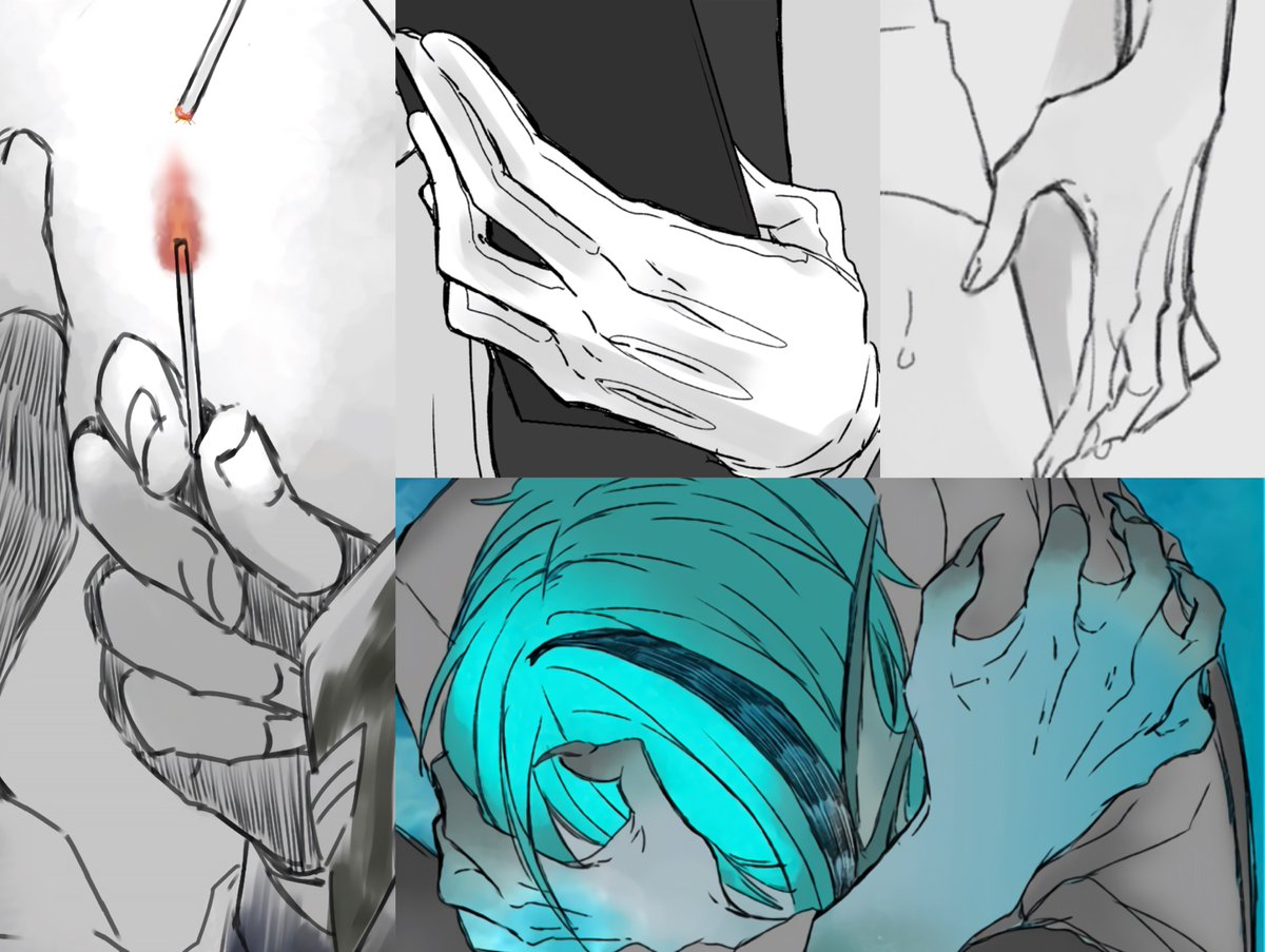 昔はそんなで後ろ手に隠してたりしたんだけど今ではおてて描くのが大好き 