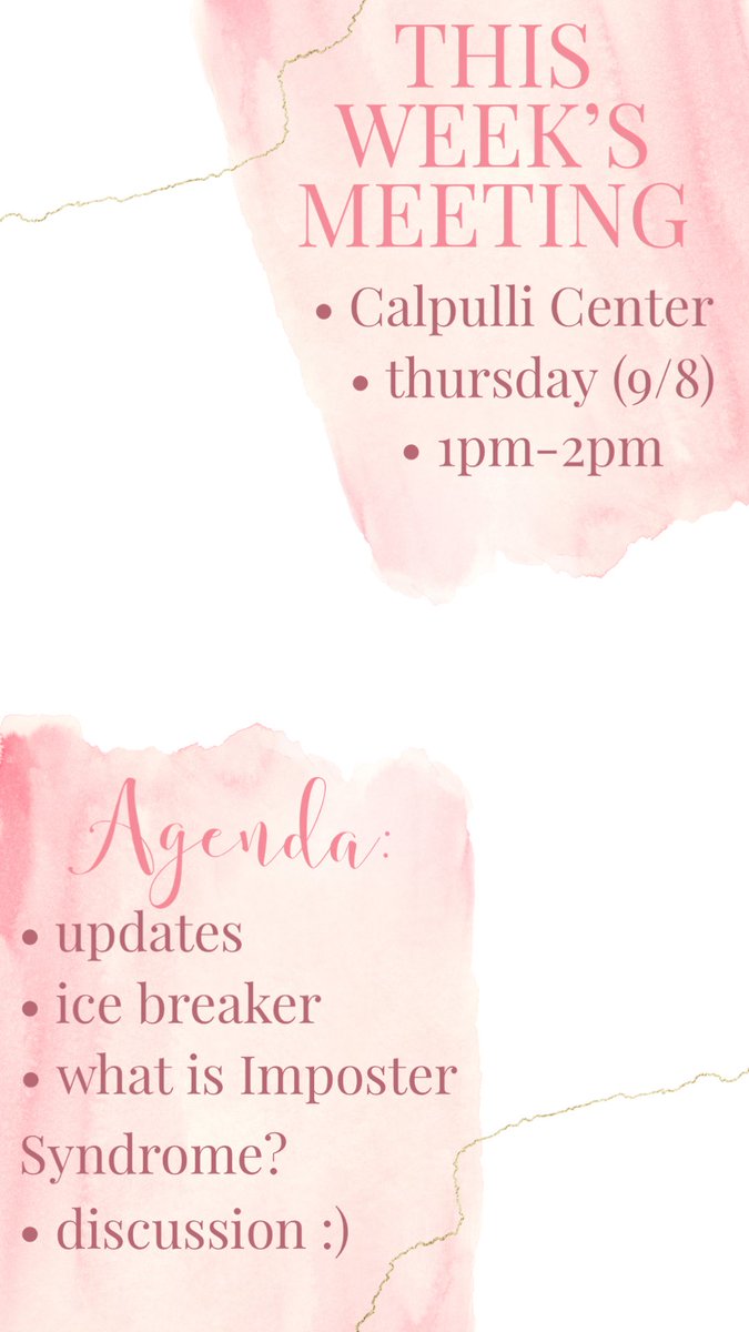 Join us Thursday at 1pm for a discussion regarding Imposter Syndrome!!