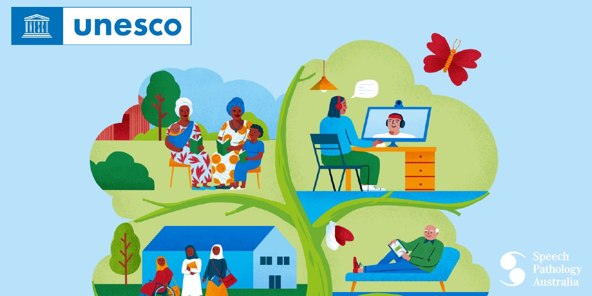 SpeechPathAus's tweet photo. As the professionals who support children with communication difficulties, speech pathologists are a key member of any literacy team. That’s why we mark International Literacy Day every year on 8 September. The theme in 2022 is ‘Transforming Literacy Learning Spaces’ #LiteracyDay https://t.co/A5j7r3sqwI