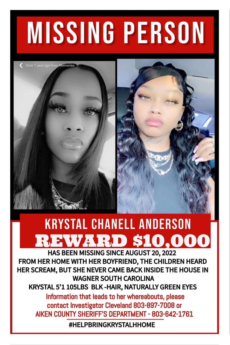 chasingtruth_'s tweet photo. @AikenSheriff where is #KrystalAnderson  ? This mom of 4 may have been put into a trunk according to her child, yet she has NO coverage!  Help share her out please. https://t.co/T5CgZJseGb