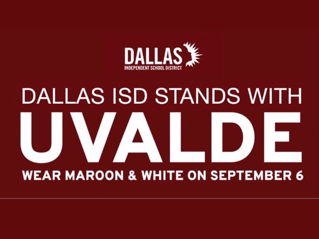 Our staff showed up today, honoring the ones we’ve lost and recognizing the perseverance and strength of a community. #UvaldeStrong #WeAreConrad #DallasISD