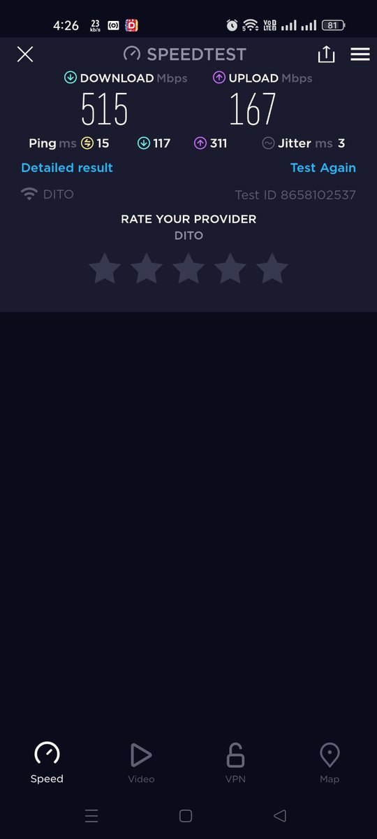 techyboynidito's tweet photo. DITO 5G HOME WIFI

Here's the speed test result that i've got during a speed test trial on DITO's 5G Home Wifi sa experience store ni DITO sa Udenna tower. 😁

💙💛❤️

#DITOTelecommunity #DITOkana #DITOnaTayo #kaDITO #joinkanaDITO #DITOph #DITOTelecom #DITO #TechyBoyniDITO https://t.co/2SLfk1YtEv