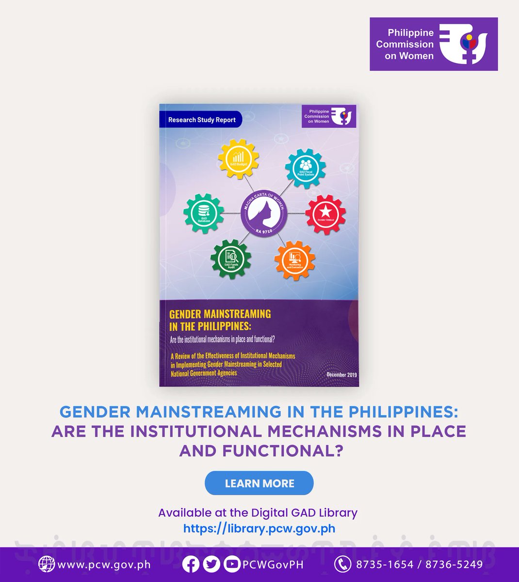 PCWgovph's tweet photo. #GADExplorer | Gender Mainstreaming in the Philippines: Are the Institutional Mechanisms in Place and Functional?
You may download a copy for ππ₯ππ on #PCWDigitalGADLibrary at
https://t.co/Ds04rZjZnP
May tanong tungkol sa GAD? #iSearchaGAD sa https://t.co/dpSvRGMEJd https://t.co/JpCvQA0VQe