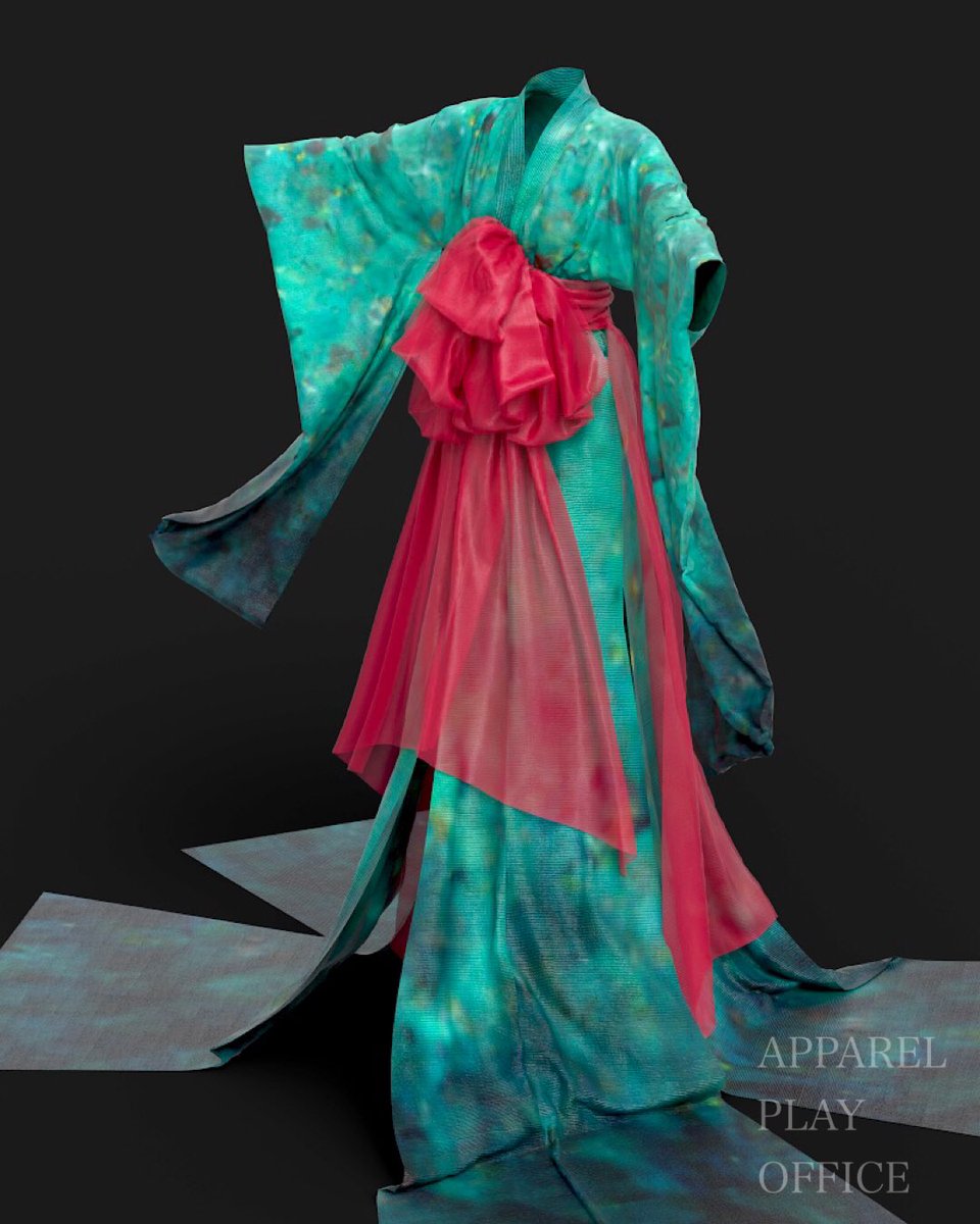 playroom_mg's tweet photo. 前後は、こんな感じ
#3Dモデリング #パタンナー #アパレル3dモデリング #kimono3D #着物 #姫シリーズ #姫と言うか女神 #淤加美神 #龍神 #日出処 #Japaneseculture #3DCG #バーチャルファッション #Virtualfashion #CLO #APEXFiz #PatternMagic2 #CAD https://t.co/eeYxzAu1aO
