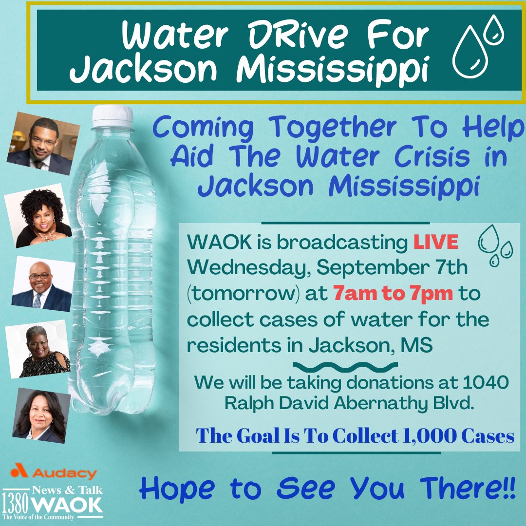 Help us to help the residents of Jackson, Mississippi with their major water crisis. Donate today!
