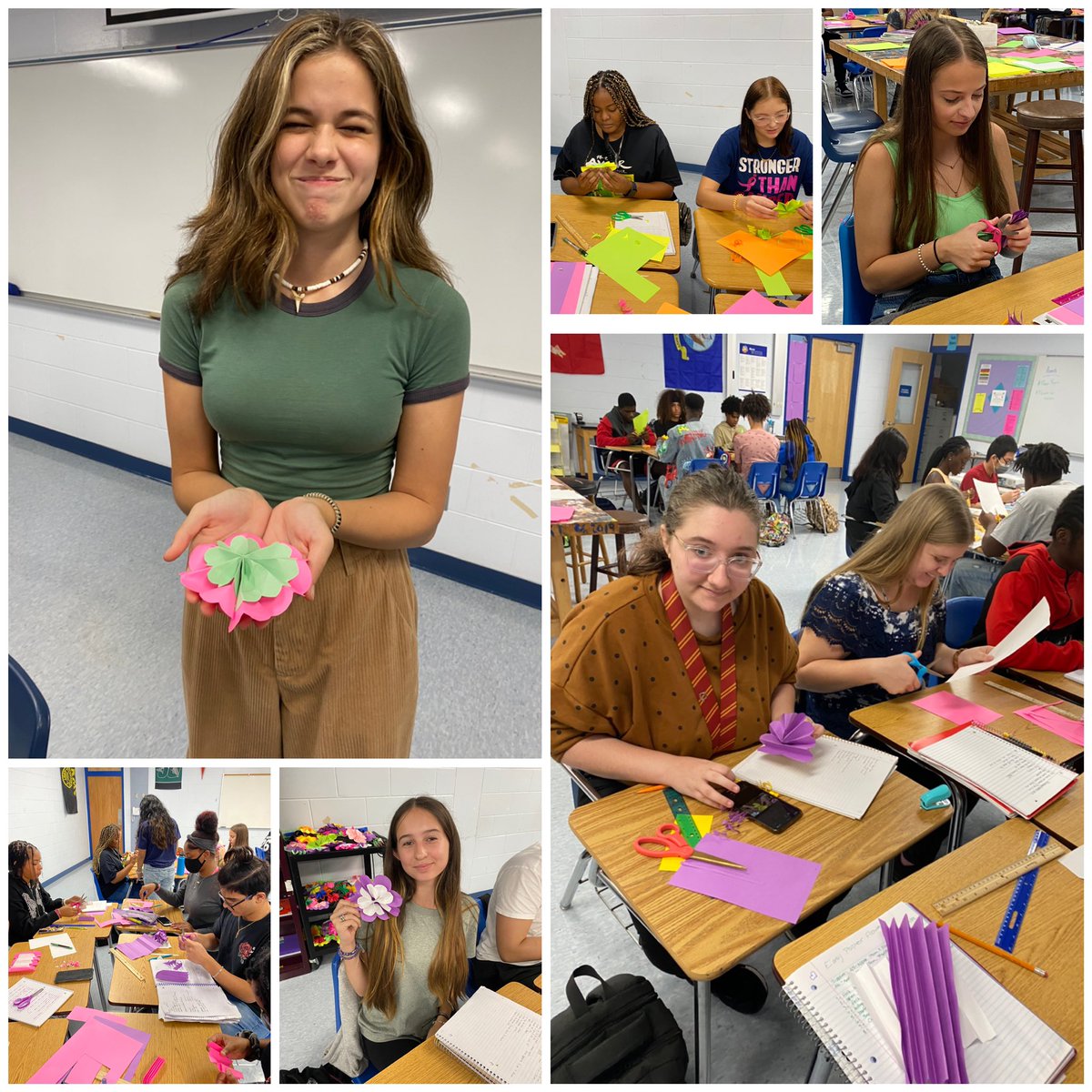 AVID underclassmen apply their focused note taking skills with 🌺 Flower 🌸 creations! <a href="/Armwood_HS/">Armwood High School</a> @ArmwoodAcademy <a href="/HCPS_AVID/">HCPS_AVID</a> #FNT #thisisAVID #jointhehunt #buildingskills <a href="/DurandBrandt/">Dewey</a>