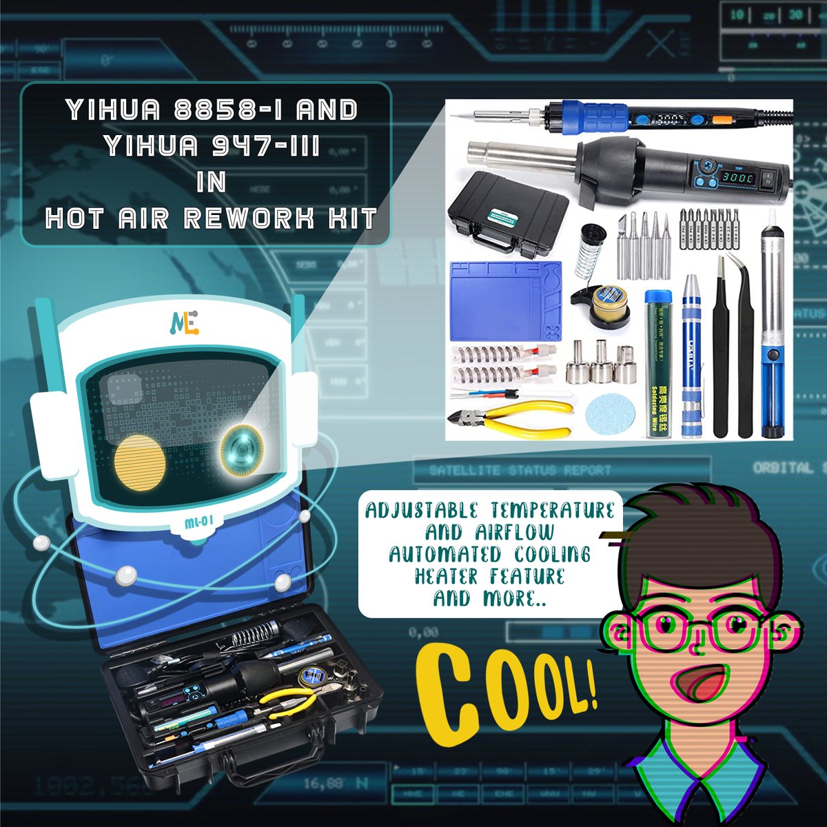 makerlab_e's tweet image. Hindi na iinit ang ulo mo dahil madali ng timplahin ang temperature ng Portable Hot Air Rework and Soldering Iron Tool Set Kit plus may automatic cooling heater feature pa ito. 

Get it now:
Shopee: bit.ly/3RmRsSc
Lazada: bit.ly/3KNZeCa

#MakerlabElectronics