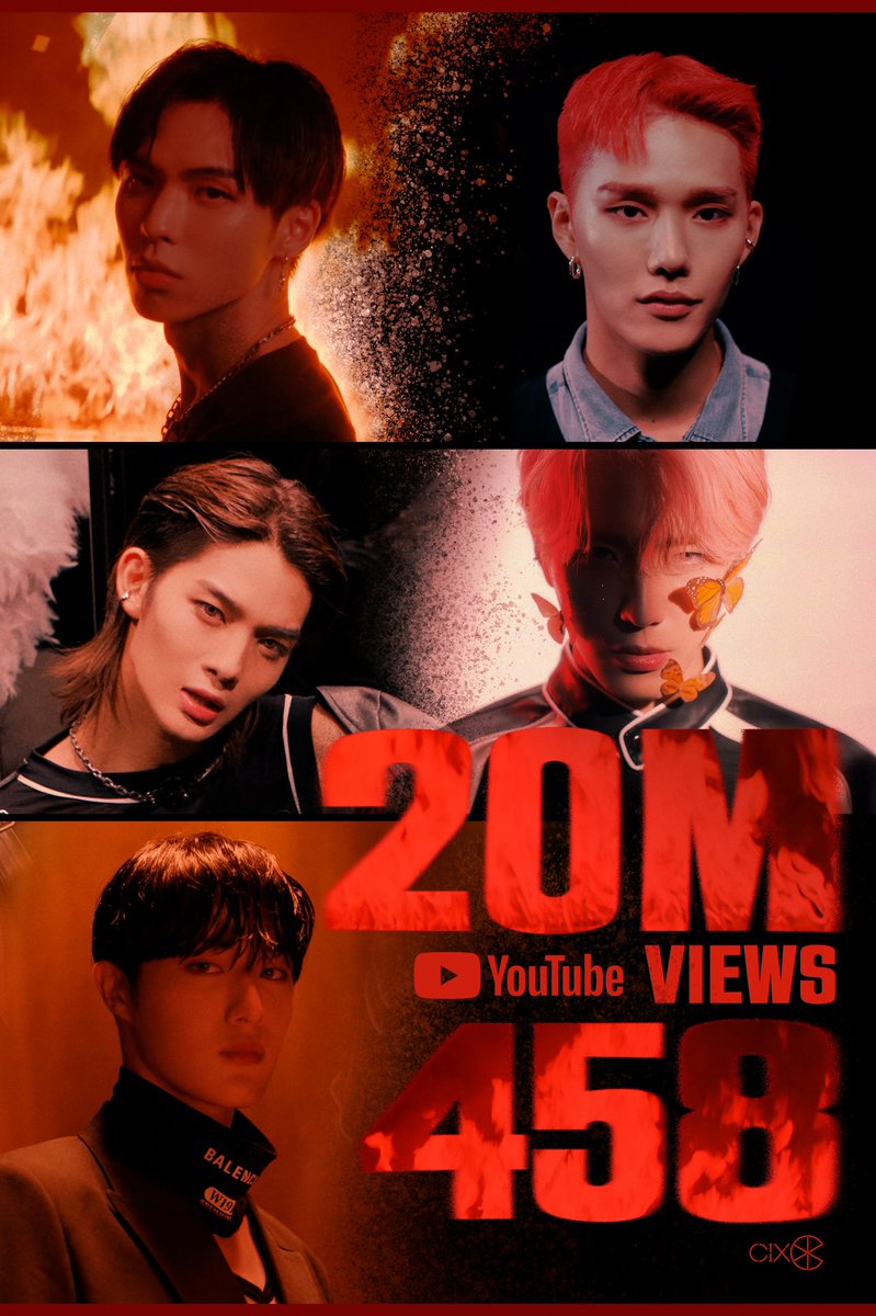 KpopperFanmulti's tweet photo. 📸 O MV de '458' do grupo #CIX    atingiu 20 milhões de visualizações no YouTube! 🎉 Parabéns @CIX_twt

#CIX_comeback #kpop https://t.co/oUkHNeR862