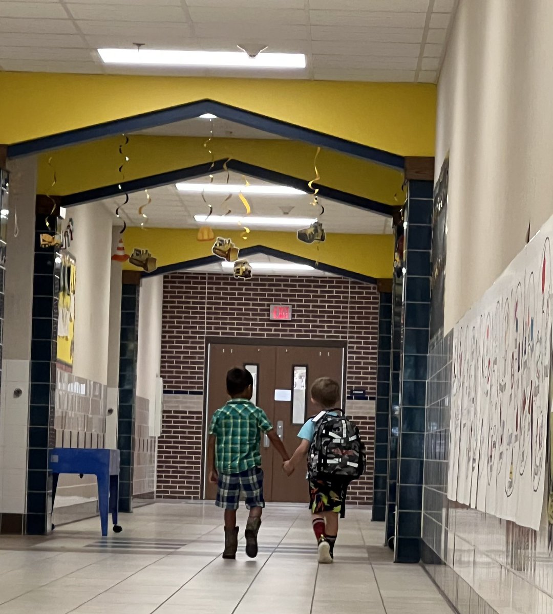 I love how kind and helpful our students are to one another. This kindergartener wasn’t sure how to get to the office. No problem! His sweet friend held his hand to make sure he got there safely. @ElementaryRains <a href="/rains_isd/">Rains ISD</a> #WeAreFamily #RainsKinder
