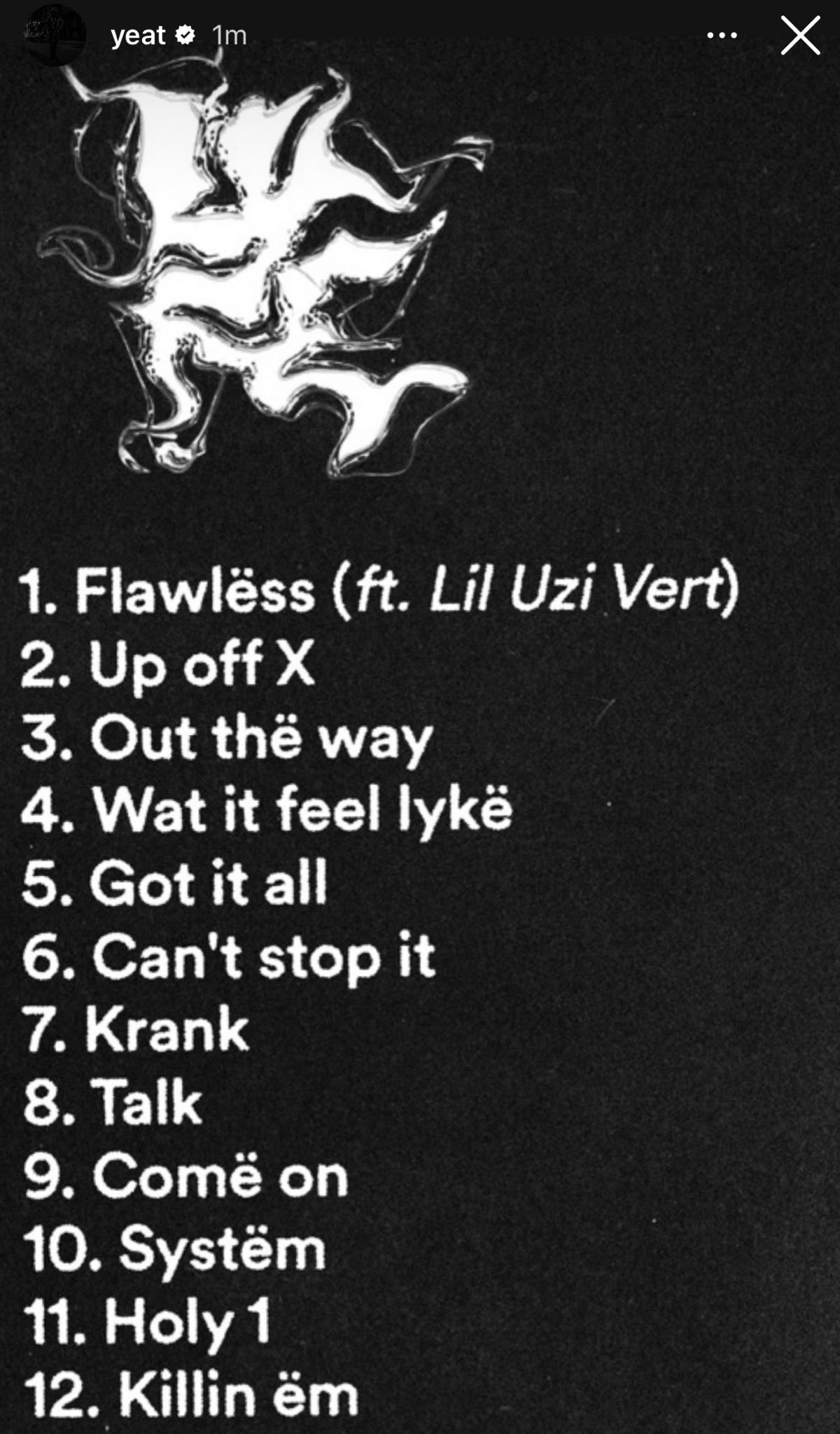 RapTV On Twitter Yeat Reveled The Tracklist To lyf Which Includes 