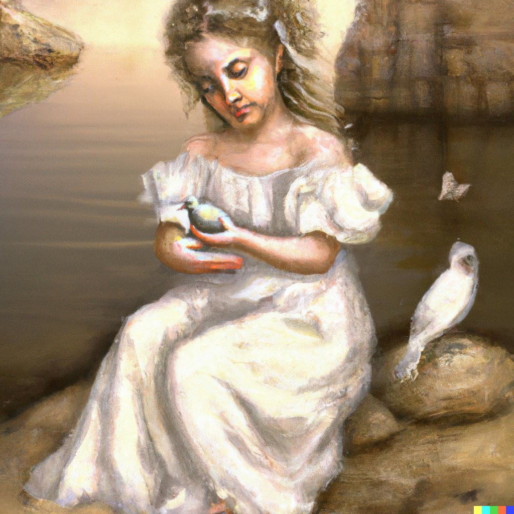 I've been playing with #DALLE2 lately. With a few iterations of my original prompt I was able to generate this #renaissance painting which I am absolutely flabbergasted with. Is this the end of traditional art as we know it?

#ai #dalle2 #painting #AIArtwork