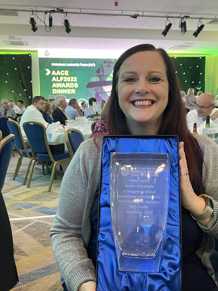 The Association of Ambulance Chief Executives (@aace_org) on Twitter photo Big smiles!
Congrats and big thanks to <a href="/jennyw_ABUHB/">jenny winslade</a> for such a great contribution to #ambulance services 💚
#ALF2022. Big smiles!
Congrats and big thanks to <a href="/jennyw_ABUHB/">jenny winslade</a> for such a great contribution to #ambulance services 💚
#ALF2022.