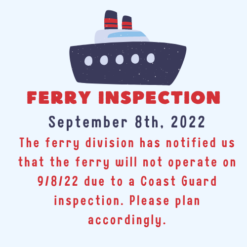 Please plan accordingly...