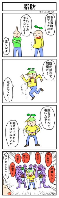 脂肪
#4コマ #4コマ漫画 
