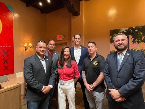 team10th's tweet photo. Your #Team10th has been busy on the political front recently meeting with multiple US congressional candidates in AZ & NM. Supporting candidates that support Firefighters & our agenda, will ALWAYS have priority. #NoLocalLeftBehind https://t.co/Z2ySgHJldr