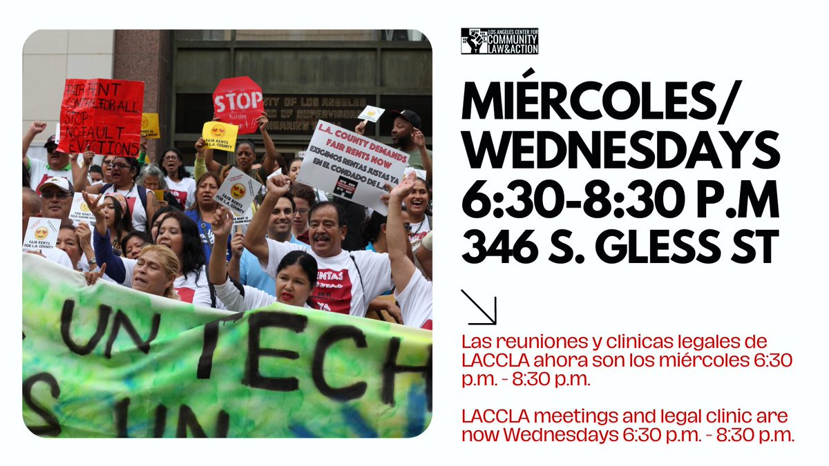 LACCLA #RentStrike #CancelRent #evictionfreeLA tweet media