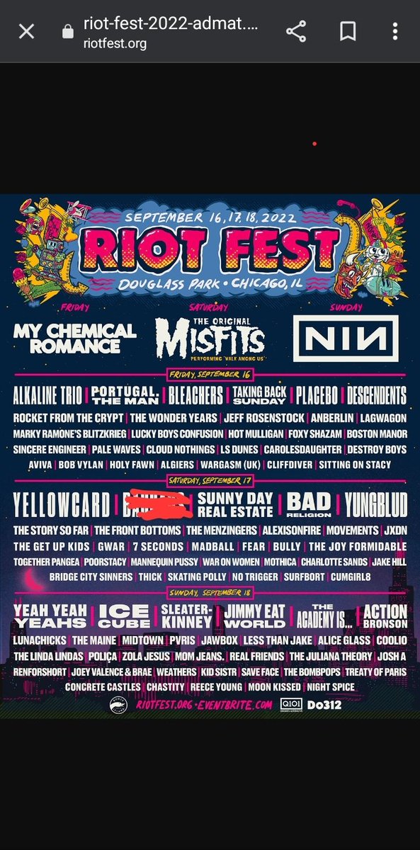 Yo! @riot_fest is next weekend! Pop by the bar Wed 9/7 between 9pm-11pm  to listen to some Riot Fest artists and take a chance to win a pair of tickets! Woot!