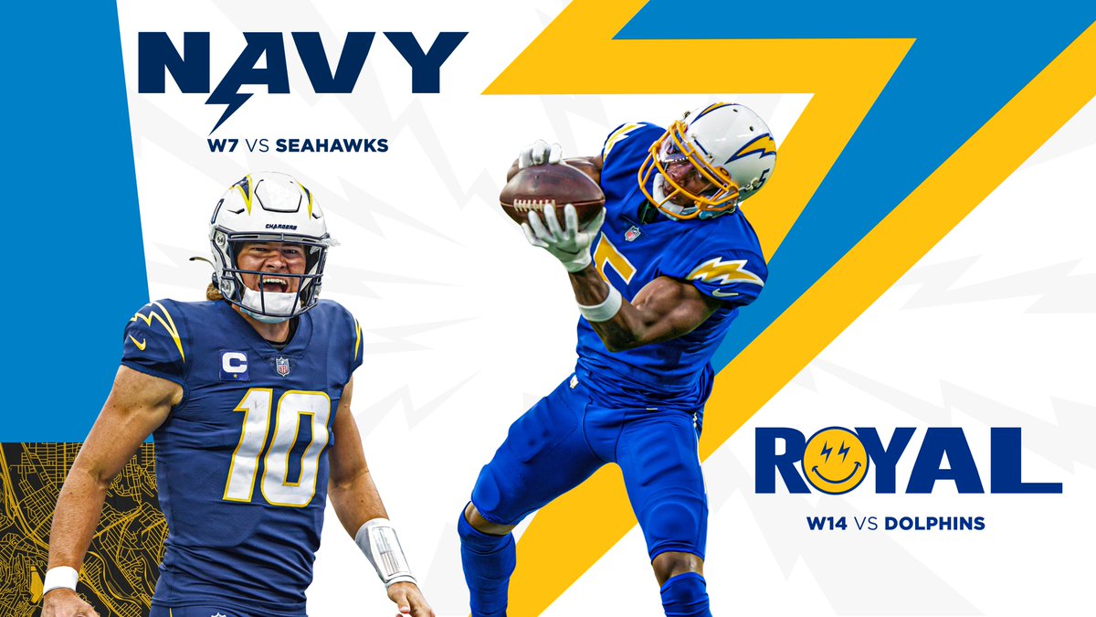 the best uniforms in football are booked and busy 

→ chargers.com/uniform