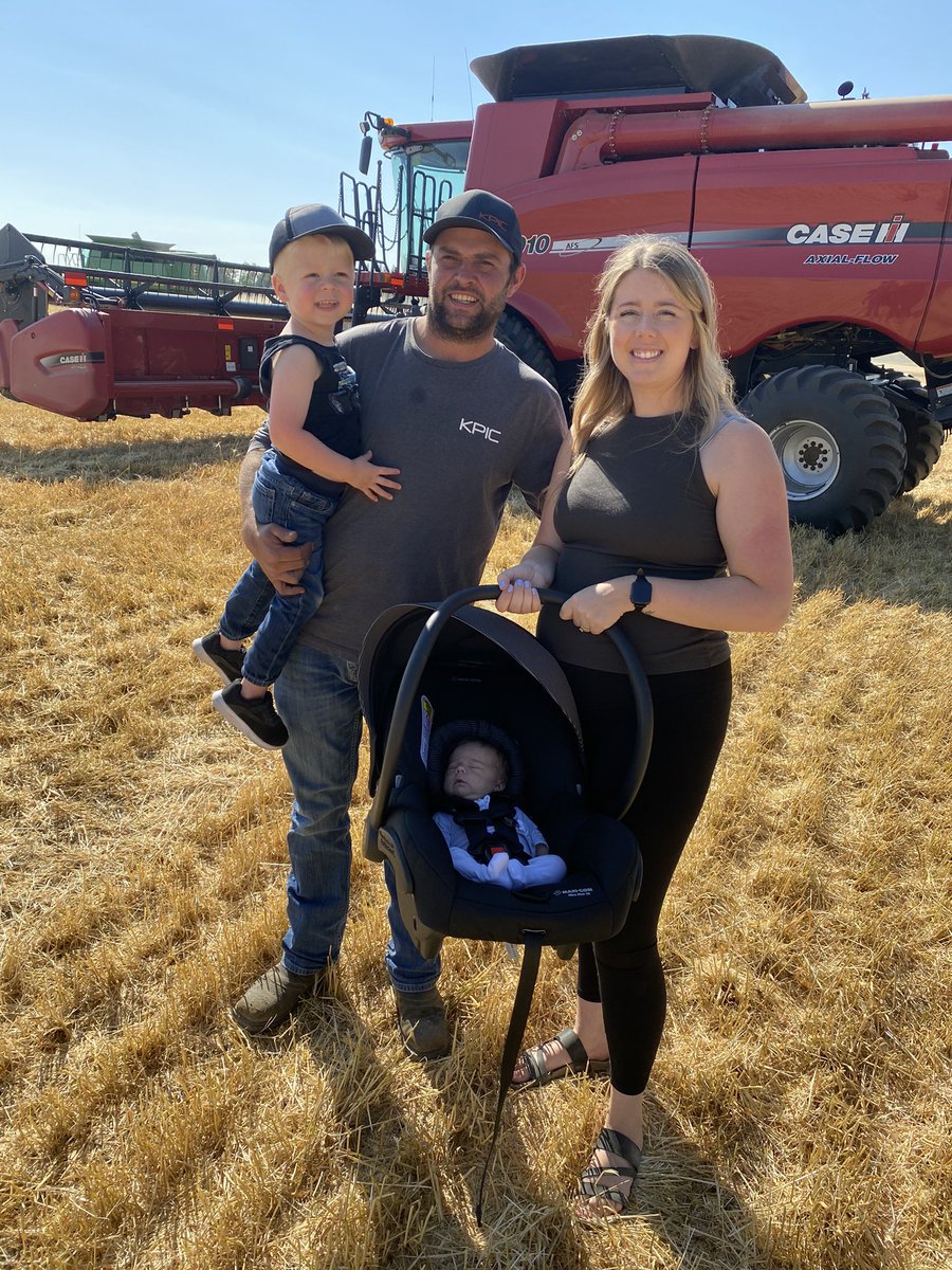 First harvest as… 
⁃North Shade Cattle Co 
⁃A family of 4! 

#3yearold #12daysold