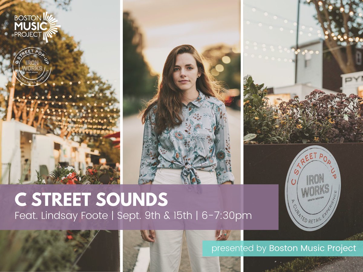 C Street Sounds, presented by BMP | Join us on Sept. 9th &amp; 15th from 6-7:30pm at <a href="/ironworksbos/">Iron Works South Boston</a> for live music feat. singer-songwriter Lindsay Foote &amp; enjoy a curated retail pop-up experience with an inclusive, diverse &amp; local mix of food, drinks, and shopping!
<a href="/nationaldevelop/">National Development</a>