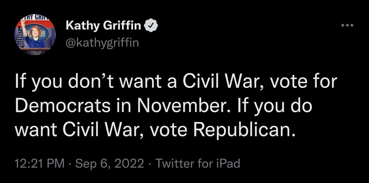 Latinos4__Trump's tweet photo. #Democrats are desperate! They are talking about #CivilWar #KathyGriffin doesnโt know WAR! https://t.co/aEtevIWkGC