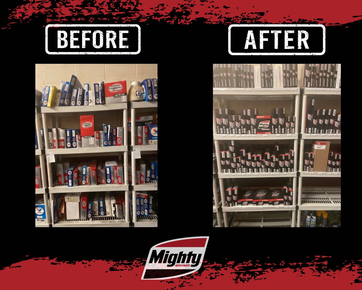 theMightyPros's tweet photo. #TransformationTuesday
Check out these #BeforeandAfter photos of our Mighty Inventory Management! Contact your local #MightyRep to learn more.
#MightyAutoParts #BeMightier #Automotive #InventoryManagement #Cars #AutoShops https://t.co/cYNZypi15p