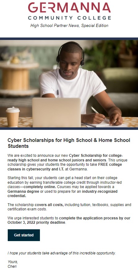 Spotsylvania Career & Tech Center (@spotsyctc) on Twitter photo Attention High School Juniors and Seniors! Look at this amazing opportunity through <a href="/germannacc/">Germanna Community College</a> in the high demand Cyber and IT Field. Fore more information go to: germanna.edu/cyber-scholars…
#spotsyctc #CTE #CYBERSECURITY #IT #germanna Attention High School Juniors and Seniors! Look at this amazing opportunity through <a href="/germannacc/">Germanna Community College</a> in the high demand Cyber and IT Field. Fore more information go to: germanna.edu/cyber-scholars…
#spotsyctc #CTE #CYBERSECURITY #IT #germanna