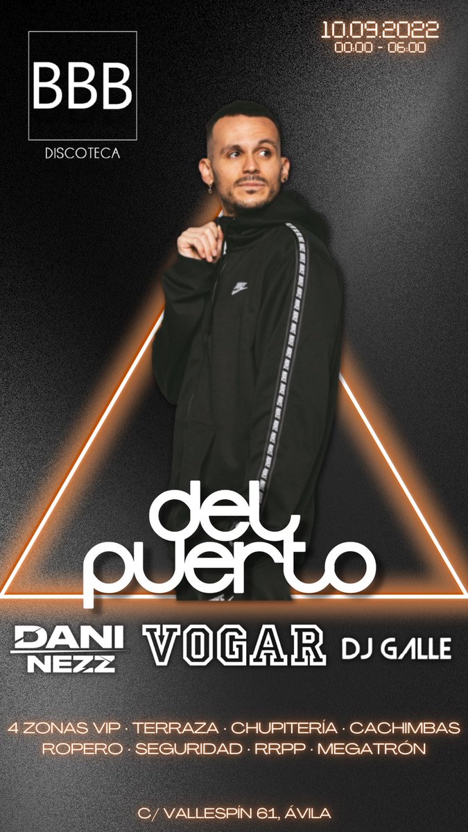 📆10.09.2022 | <a href="/delpuertodj/">DEL PUERTO DJ</a> |
BLA BLA BLA🧡

NUEVA IMAGEN✨
NUEVA ILUMINACIÓN🪩

QUE NO TE LO CUENTEN

VOLVEMOS⌛️