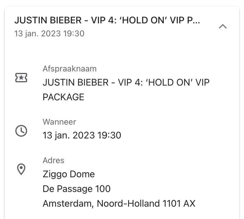beingwithjdb's tweet photo. Selling a VIP 4 ticket for Justin’s first concert in the Netherlands, 13th of January 2022. Selling them for 220€ also possible to buy on ticket swap. https://t.co/2dvFKOTJsx