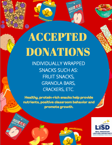 LISDsocialwork's tweet photo. Hey Lewisville community! LISD social work is hosting our 2nd biannual snack drive! #September17th https://t.co/Y6CXMQztim
