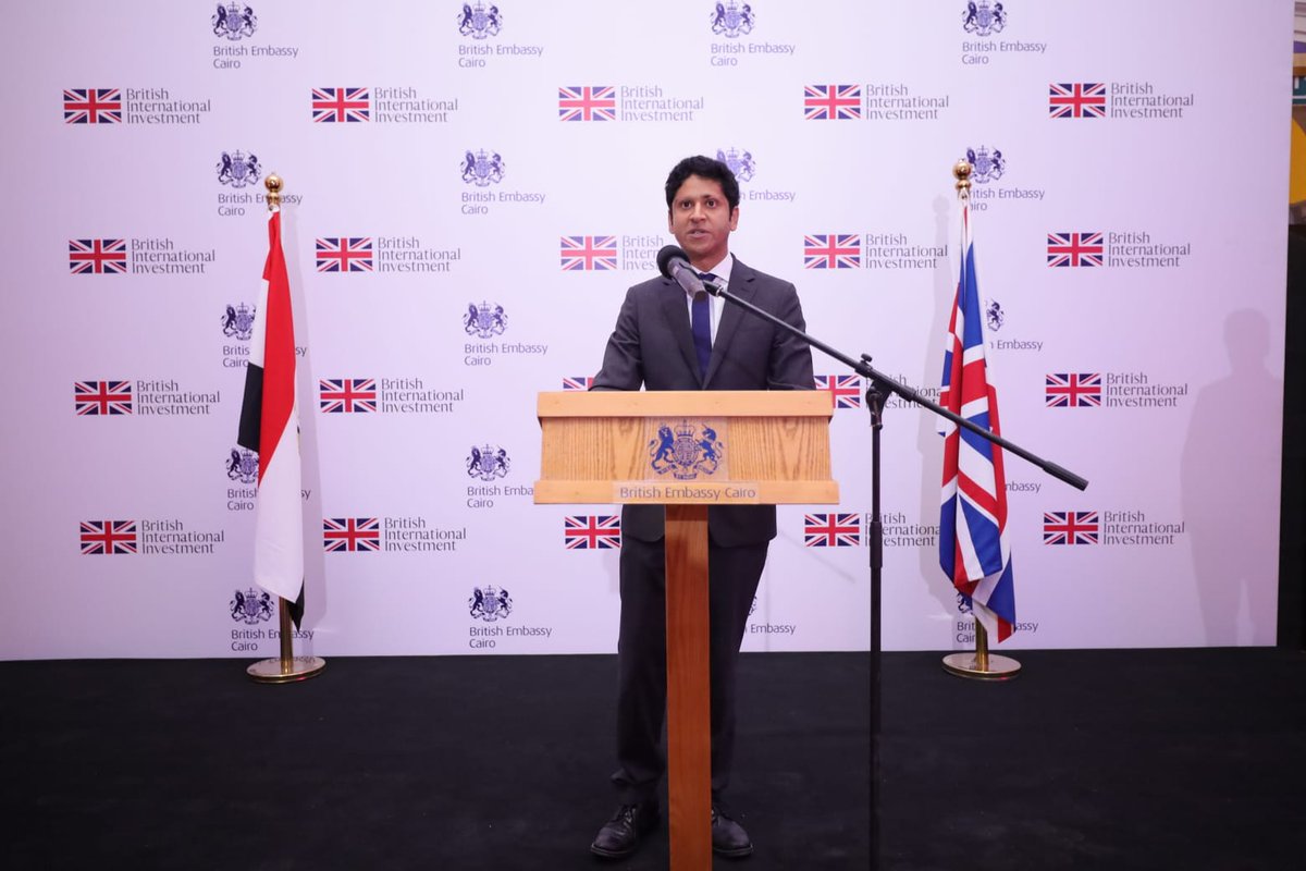 UKinEgypt's tweet photo. We were delighted to host @BritishIntInv today, as they launch their new 5-year strategy in Egypt.

British International Investment have invested almost $800m in #Egypt already, and are planning to invest $100m more in Egyptian start-ups. 🇬🇧 🇪🇬 partnership in action 🤝 https://t.co/N9PcvytFYL